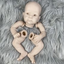 18-Zoll-Reborn-Puppenbausatz Bettie, lebensecht, unvollendet, unbemalt, frische Farbe, leeres Puppenbausatz mit Stoffkörper