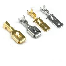 50/10/200cs 6,3mm Automotive Crimp Terminal Männlich Weiblich Spaten Stecker Messing Auto Splice Draht Terminals DJ611-6,3B DJ621-6,3B