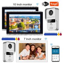 7 Zoll 1080P TUYA Wifi Video Türklingel System Türsprechanlage Tür RFID Entsperren Kamera 10 Zoll Touchscreen Video Intercom Zugangskontrolle