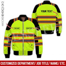 Benutzerdefinierte Name Cosplay Arbeiter Schwere Ausrüstung Tow Truck Retro 3D Druck Bomber Jacke Winter Harajuku Oversize Casual Flug Mantel X1