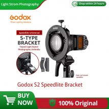 Godox S2 Bowens Mount Flash Staffa di supporto tipo S per Godox V1 V860II AD200 AD400PRO Speedlite Flash Snoot Softbox