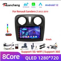 Android 14 Autoradio Lettore Video Multimediale per Renault Logan 2 Sandero 2 2012 - 2019 2 Din Navigazione GPS Stereo DVD carplay