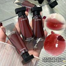 Lippenöl, Wasserglanz, Spiegelfinish, Lipgloss, dunkler Milchtee, Lipgloss, feuchtigkeitsspendender, feuchtigkeitsspendender Lipgloss, verblassende Lippenlinien
