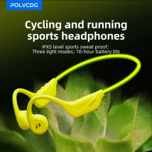 POLVCDG X1pro Auricolari a conduzione ossea con illuminazione IPX5 Corsa notturna Luce notturna Auricolari Bluetooth Auricolari da ciclismo