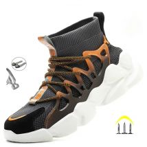 Indestructible Safety Work Shoes With Steel Toe Cap Breathable Outdoor Sports Boots Sneakers Security Construction Boots