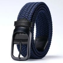 Designer di marca Cinture da uomo da 3,4 cm Designer di lusso Tela Cintura elastica in nylon Uomo Cintura con fibbia ad ardiglione casual elastica per pantaloni jeans