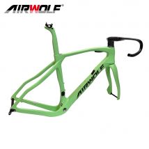 Airwolf F-Serie Carbon-Gravel-Rahmen 700 * 45C Rennrad-Scheibenbremsrahmen inklusive Lenker, vollständig versteckter Kabel-Gravel-Fahrradrahmen