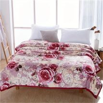 Weiche und gemütliche Flanell decke mit Blumen druck für Bett reise Sofa Büro und Wohnkultur perfektes Geschenk für Jungen Mädchen und Erwachsene