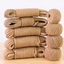 Corda di iuta vintage naturale 1/2/3/4/5/6/8/10mm Cavo di iuta fai da te Spago Nastro Artigianato Cucito Lavoro manuale Confezione regalo Decorazione della casa