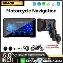 5-Zoll-Motorrad GPS-Navigation Wireless Carplay Android Auto Magnetische Schnellverschlusshalterung Tragbares Bluetooth Moto Motorrad
