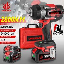 Bezszczotkowy klucz udarowy elektryczny 2800 N.M 2800W 1/2 cala akumulatorowy klucz dynamometryczny wkrętak elektronarzędzie do akumulatora Makita 18V Pin