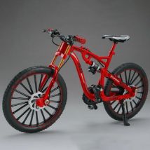 Antike Offroad stoß dämpfende Faltrad Modell Spielzeug legierung Druckguss Gestänge Lenkung Gummireifen Rennwagen Modelle Geschenke