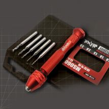 DIY MS060 Handbohrer-Set aus Wolframstahl, leichter Handspiralbohrer mit 5 Bohrern, Modellbohrwerkzeug, passend zu MS061 Bits