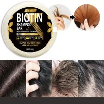 60 g Biotin-Shampoo-Seife, tief feuchtigkeitsspendend und feuchtigkeitsspendend, feuchtigkeitsspendend und glättend, macht das Haar glatt und reichhaltiger Glanz, geeignet für alle Haartypen