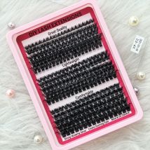 265-Fächer Cluster-Wimpern, gemischtes Tablett, einzelne Wimpern, Volumen-Wimpern, weiche, natürliche Wimpern, Nerz-Wimpern-Cluster, falsche Wimpern