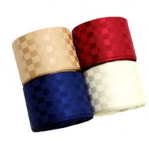 10 Yards 25MM 38MM Cubic Square Lattice Ribbon DIY Handmade For Bows Material Sewing Fabric Gift Wrap Double-sided Plaid Crafts