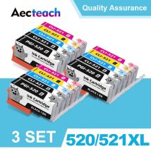 Aecinsegna cartuccia di inchiostro PGI-520 compatibile per PGI 520 CLI 521 per Canon PIXMA IP3600 IP4600 IP4700 MP540 MP550 MP560 stampante
