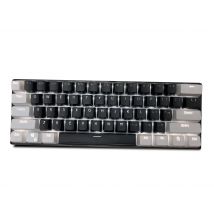 (Nur Tastenkappen verkauft) Weiß Schwarz RK 61-Tastenkappen PBT-Material OEM-Höhe, zweifarbige Tastenkappen für mechanische Tastaturen mit Hintergrundbeleuchtung