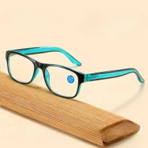 Okulary do czytania blokujące niebieskie światło moda kobiety mężczyźni przezroczyste kwadratowe komputerowe okulary dla starców wiosenne nogi ramka okulary