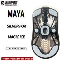 InualWaySports Patines de ratón Pies MAYA Glides Curve Edge Magic Ice Silver Black Fox Versión
