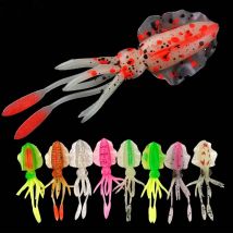 10 cm/12 cm/15 cm Tintenfisch Trolling Köder Leuchtende Weiche Tintenfisch UV Kunststoff Thunfisch Köder Meer Boot wobbler Angeln Locken YY066P3