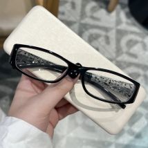 1Pc Women's Plain Glasses New Millennium Retro Oval Trendy Cool Girl Versatile Holiday Gift Black Friday Daily Home Commuting In