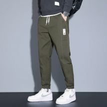 Herren Baumwolle Mode Kordel zug dehnbare elastische Taille Streetwear Harem lässige Jogging hose Hip Hop taktische Cargo hose für Männer