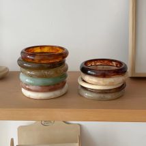 Feine Armbänder aus verschmiertem Harz für Frauen, Vintage-Acryl, koreanischer Modeschmuck, elegant, einfach zu kombinieren, einfache Pulseras