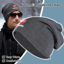 Men's Knitted Beanie Hat Thin Windproof Plain Color Cap Cool Style Hip Hop Hat for Ducati Monster Panigale Diavel V4 Scrambler