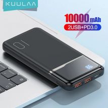 Kuulaa power bank 10000 mah tragbare lade power bank mah usb poverbank externes batterie ladegerät für iphone 15 14 xaiomi