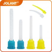 50 pz/borsa JOLANT Impressione Dentale Punte di Miscelazione Gomma di Silicone Testa di Miscelazione 1:1 Odontoiatria Impressione Ugelli Giallo Tubi di Miscelazione