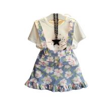 Summer Kid Girl Clothes suits T-shirt+Skirt 2pcs Girl Set Cute Watermelon Print Baby Party Outfits Children Dress 0-7Year BC1332