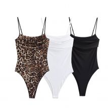 Sommer neue Damen bekleidung mit europäischem und amerikanischem Temperament, sexy und lässigem, einfachem 3-Farben-Leibchen overall