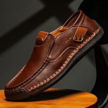 Scarpe in pelle da uomo Casual Comfort Slip-on mocassini morbidi Penny per uomo scarpe da barca da