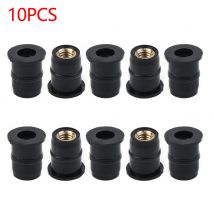 10PCS Dadi in gomma per parabrezza moto M5 5mm Dadi in gomma metriche per la decorazione del motociclo Applicazioni ATV modificate
