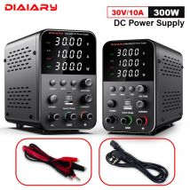 DIAIARY Einstellbares DC-Labor 30 V 10 A Labornetzteil Einstellbar 60 V 5 A Spannungsregler Stabilisator Schaltnetzteil