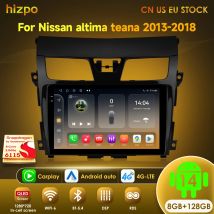 Hizpo Android 14 Per Nissan Teana3 Altima 2013 - 2018 Auto 4G Carplay Lettore Video Multimediale DSP GPS Radio Navigazione WIFI BT