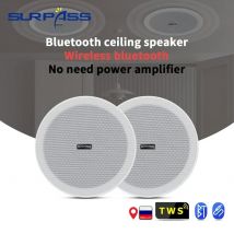 Altoparlante Bluetooth da soffitto da 6 pollici 10W da incasso a soffitto Altoparlante da parete Amplificatore incorporato Altoparlante attivo TWS per Home Theater