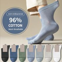 5 Pairs Männer Hohe Qualität 96 % Reine Baumwolle Socken Antibiose Business Deodorant Socke Mesh Atmungsaktiv Männlich Einfarbig Casual sommer