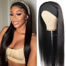 Parrucca per capelli Parrucche per capelli umani diritte per capelli umani Parrucche per capelli umani peruviani completamente realizzate a macchina per donne nere Facile da andare al 180%