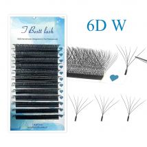 TBestt Matte Black 5D W Shape Eyelashes Extensions Premade Volume Lash Faux Natural Professional 3D