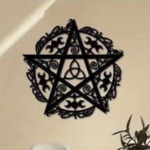 Pentagramm Triple Moon Eisen Wand kunst 1 stücke Metall Dekor Skulptur, Stern moderne Dekoration, perfekte Einweihung sparty Geschenk für sie