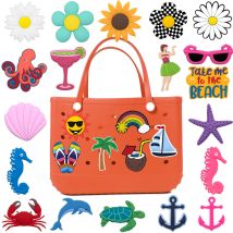 1PCS Damen Tasche Charms Strand Stil Marine Tier Kokosnuss Segelboot Einkaufstasche Zubehör Mode Handtasche Dekorationen