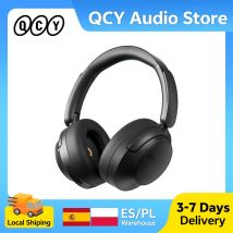Słuchawki nauszne QCY H3S ANC - redukcja szumów -56dB, zestaw słuchawkowy Bluetooth 6.0 Hi-Res LDAC z dźwiękiem przestrzelnym, słuchawki z podwójnym przetwornikiem