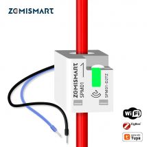 Zemismart Zigbee WiFi 63A MiNi Energy Meter Electric Monitor Sensor Work with Tuya Zigbee Hub Zigbee2mqtt Home Assistant