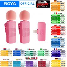 BOYA BY-V-P Wireless Lavalier Lapel Microphone for iPhone15 14 Android Type-C Smartphone Youtube Recording Gaming Streaming Vlog