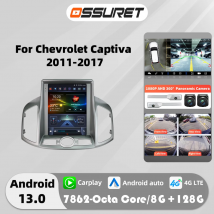 Radio samochodowe 9.7 cala 7862 z Androidem 14 do Chevrolet Captiva 2011-2017, multimedialne Carplay Android Auto, kamera 360, GPS, stereo, ekran 2din