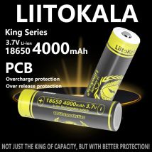 1–40 Stück LiitoKala KING4000-PCB 18650 Akku 3,7 V 4000 mAh Li-Ionen-Akkus, hohe Leistungsentladung, 30 A, größerer Strom