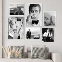 Gentleman Spy Movie 007, Poster, Kunst, Leinwandgemälde, modischer Mann im Anzug, Make-up-Drucke, Wandkunst, Bilder, Heimdekoration