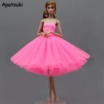 Süße rosa Mode Ballett Kleid für Barbie Puppe Outfits Party Kleid Kleid Vestidos Kleidung für Barbie Puppen 1/6 Puppe Zubehör